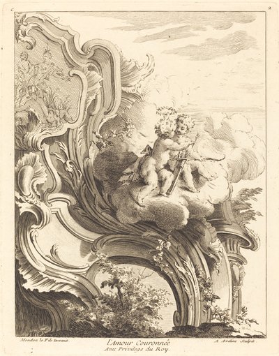 Amor krönt, 1736. av Antoine Aveline