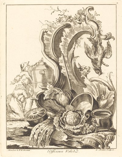 den inofficiella betjänten, 1736. av Antoine Aveline