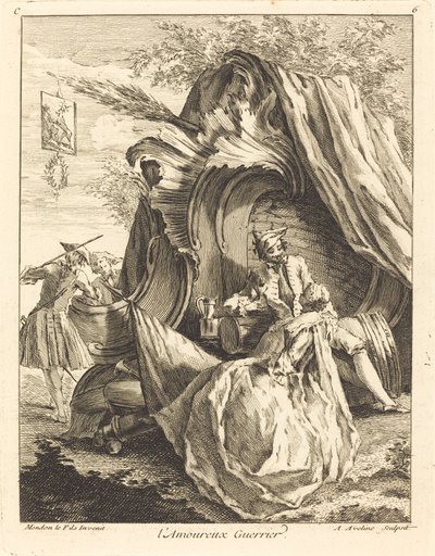 krigarälskaren av Antoine Aveline after Jean Mondon
