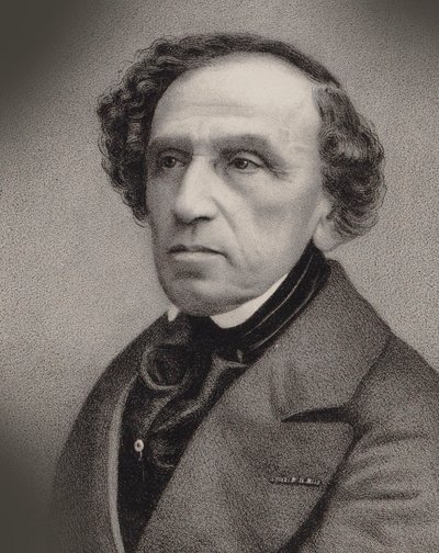 Porträtt av kompositören Giacomo Meyerbeer 1791-1864, 1860. av Antoine Barbizet