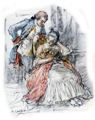Werther hovmästare Mademoiselle de B att glömma Charlotte av Antoine Calbet