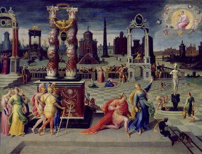 Augustus och den tiburtinska sibylla av Antoine Caron