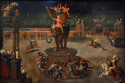 Karusell med elefant av Antoine Caron
