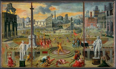 Massakern på triumviratet. Anspelning på ... av Antoine Caron