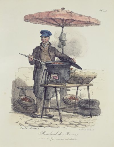 Chestnut Säljare av Antoine Charles Horace Vernet