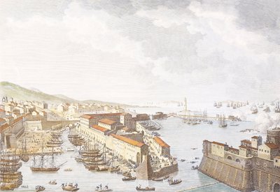 Franskans intåg i Livorno, juni 1796, gravyr av Jean Duplessis-Bertaux (1750-1818), teckning av Carle Vernet (1758-1836), franska revolutionskrigen, Italien av Antoine Charles Horace Vernet