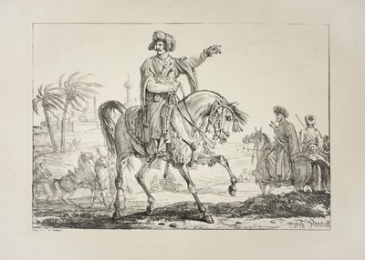 Hövding Mameluk, ca 1817 av Antoine Charles Horace Vernet