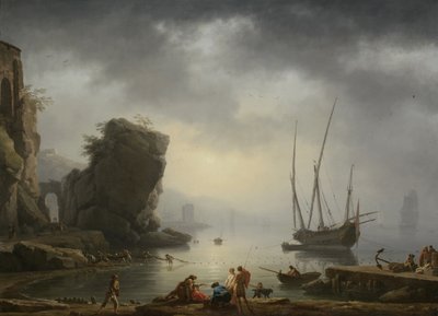 Medelhavets kustscen, 1746 av Antoine Charles Horace Vernet