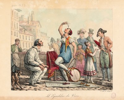 Glasbalanseraren, 1815-30 av Antoine Charles Horace Vernet