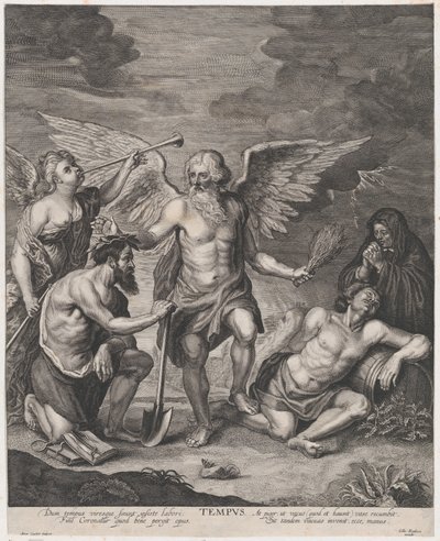 Tiden kröner Sysselsättning och straff Sysselsättning, ca. 1650-77. av Antoine Couchet
