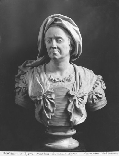 Byst av Marie Serre, mor till målaren Hyacinthe Rigaud, 1706 (marmor) av Antoine Coysevox