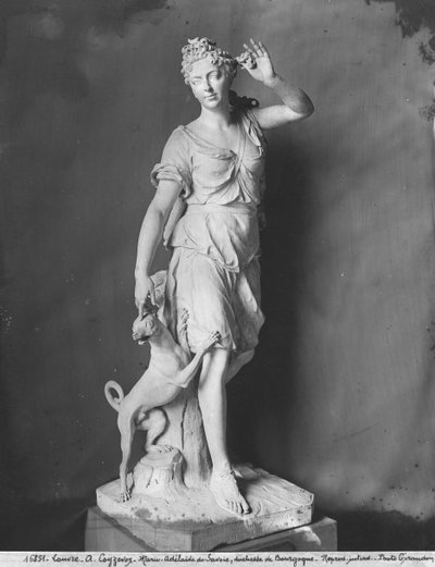Marie-Adelaide de Savoie, hertiginna av Bourgogne, som jägaren Diana, 1709 (se även 209277, 346031, 346032) (marmor) av Antoine Coysevox