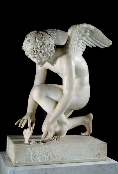 Amor eller "Love taking a butterillon" Marmorskulptur av Antoine Denis Chaudet (1763-1810) 1817 Paris, Louvren av Antoine Denis Chaudet