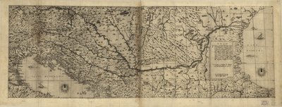 Svenska: Relief visas i bild. Vissa kartor helt på italienska, vissa kartor helt på latin. Titel härledd av katalogiserare från titelsidan på inbunden Lafréry-atlas. Sjutton lösa ark som förekommer i atlaser som säljs av Antoine Lafréry. Phillips, 5917 Til av Antoine; Forlani Lafréry