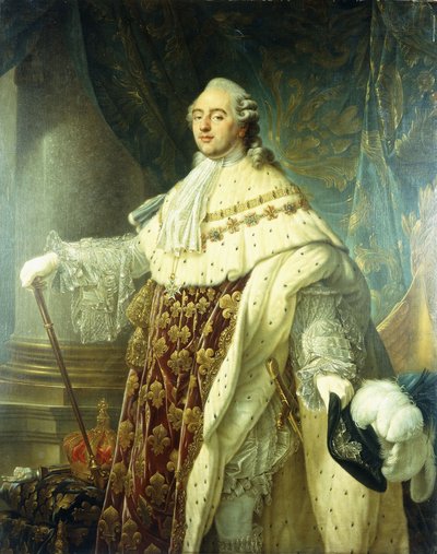 Porträtt av Ludvig XV iförd statskåp, av Antoine François Callet