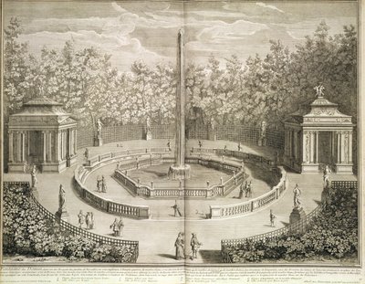 Fountain of the Domes, Versailles, ca 1715 (etsning) av Antoine Herriset