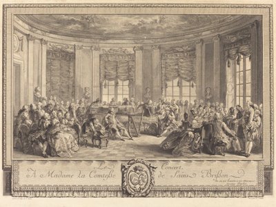 Konserten av Antoine Jean Duclos after Augustin de Saint Aubin