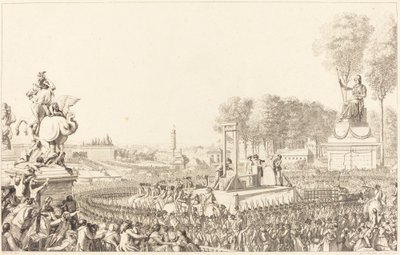 Dagen den 16 oktober 1793, Marie-Antoinettes död av Antoine Jean Duclos after Charles Monnet