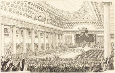 Invigningen av generalstaterna i Versailles, 5 mars 1789 av Antoine Jean Duclos after Charles Monnet