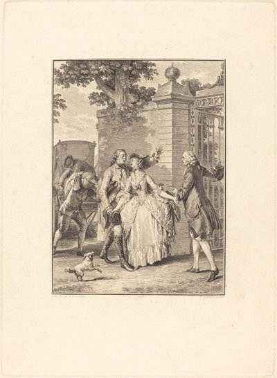 Vackra själars förtroende av Antoine Jean Duclos after Jean Michel Moreau