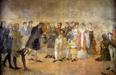 Kejsar Napoleon I besöker Salon du Louvren och delar ut till konstnärer korsen av Legion d