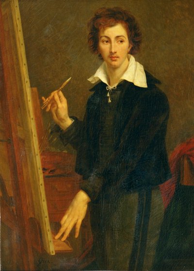 Porträtt av greve Alcide e la Rivalliere, elev till Gros ... av Antoine Jean Gros