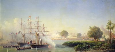 Rigault de Genouilly 中将によるサイゴン城塞の襲撃、2 月 17 日スウェーデン語 av Antoine Leon Morel Fatio