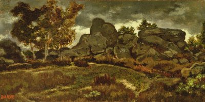 Skog vid Fontainebleau av Antoine Louis Barye