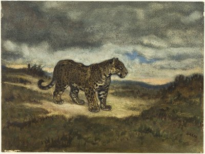 Jaguar stående av Antoine Louis Barye