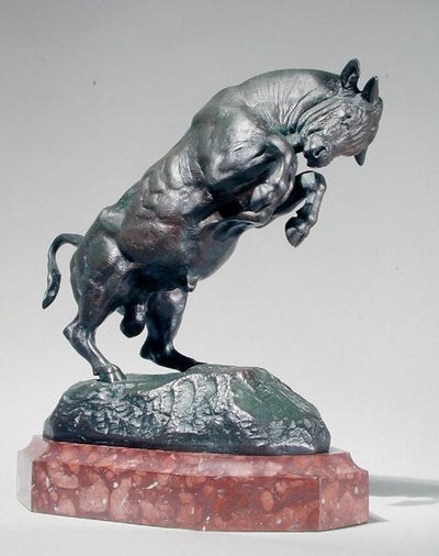 Uppfödning av tjur av Antoine Louis Barye