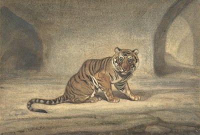 Tiger, 1810-75. av Antoine Louis Barye