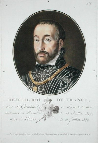 Henrik II (1519-59) kung av Frankrike av Antoine Louis Francois Sergent Marceau