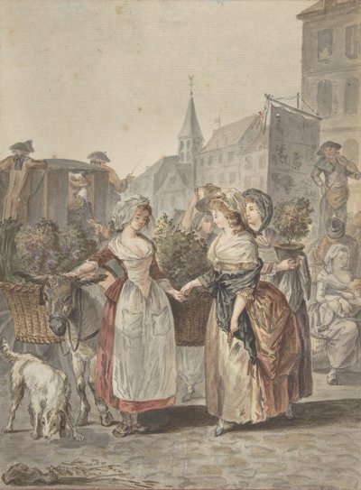 The Flower Girl The Little Flower Seller, n.d.. av Antoine Louis Francois Sergent Marceau