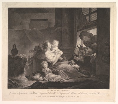 Familjen Mother.n.d. av Antoine Louis Romanet