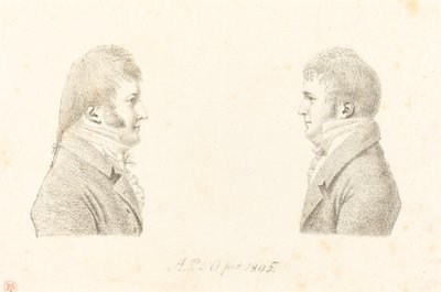 Självporträtt och konstnärens bror av Antoine Marie Philippe Louis d