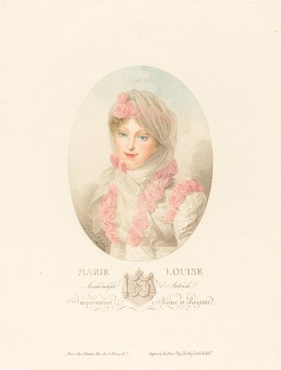 Marie-Louise, fransmännens kejsarinna av Antoine Maxime Monsaldy after Jean Baptiste Isabey
