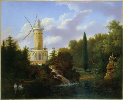 Väderkvarn vid Folie-Beaujon i Paris, 1827 av Antoine Patrice Guyot