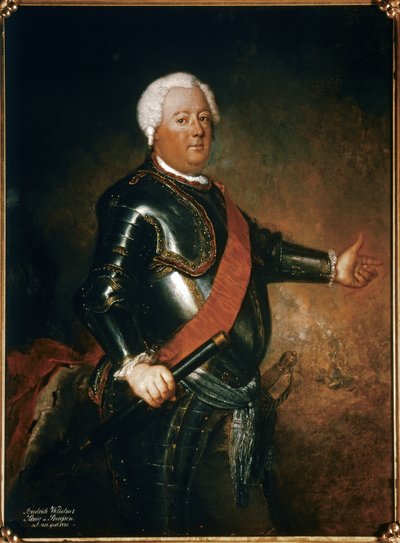 FRIEDRICH WILHELM I: Kung av Preussen (1688-1740), efter 1733 (olja på duk) av Antoine Pesne