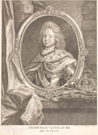 Friedrich Wilhelm I, kung i Preussen och som Friedrich Wilhelm II kurfurste och markgreve av Brandenburg av Antoine Pesne