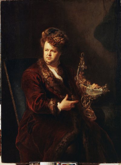 Porträtt av juveleraren Johann Melchior Dinglinger (1664-1731). Målning av Antoine Pesne (1683-1757), cirka 1721. Tysk konst, barockstil. Eremitagemuseet Sankt Petersburg. av Antoine Pesne