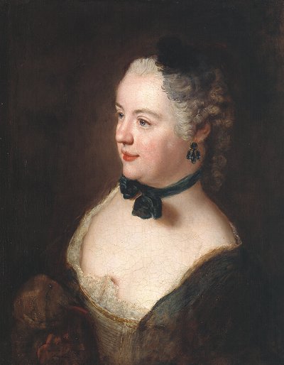 Porträtt av en ung kvinna av Antoine Pesne