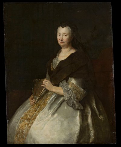 Porträtt av Zofia Jadwiga von Tettau (Sophia Hedwig von Tettau 1662-1733) av Antoine Pesne