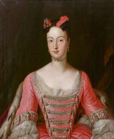 Prinsessan Wilhelmine av Preussen (1709-1758), markgrevin av Brandenburg-Bayreuth - Antoine Pesne (1683-1757). Olja på duk Mått: 79,5x65,5 cm Privat samling av Antoine Pesne