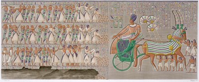 Forntida egyptiska färgade basreliefer, 1822 av Antoine Phelippeaux