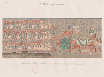 Beskrivning av Egypten: Thebe. Medynet-Abou, vol. II, Pl. 12 av Antoine Phelippeaux