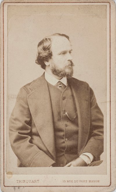 Porträtt av dansaren, koreografen och balettmästaren Paul Taglioni 1808-1884, ca 1860. av Antoine Rene Trinquart
