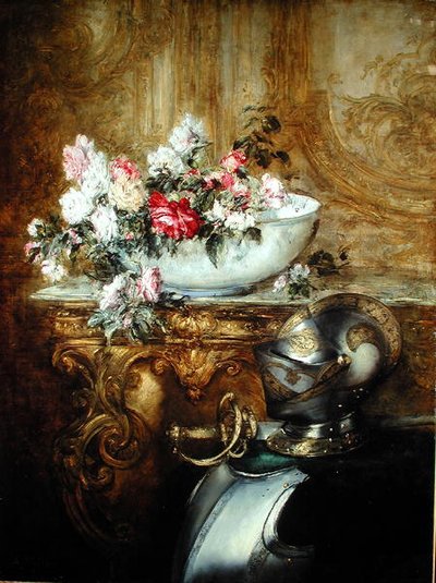 Stilleben med en skål med blommor av Antoine Vollon