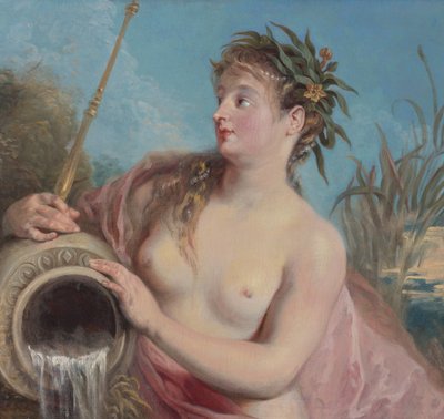 Nymphe der Quelle von Jean Antoine Watteau