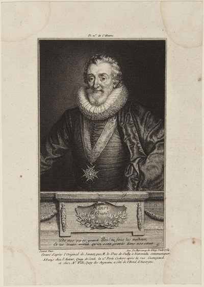 "Henrik den store" efter J(?)annet av Antoine de Marcenay de Ghuy