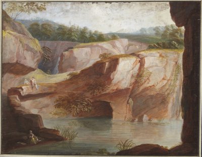Stenbrott med sittande vis man, man och kvinna av Antoine de Marcenay de Ghuy